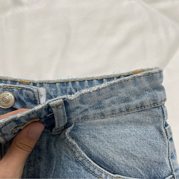 SOLD //Zara Front Slit Denim Midi Skirt Size XS - Picture 4 of 6